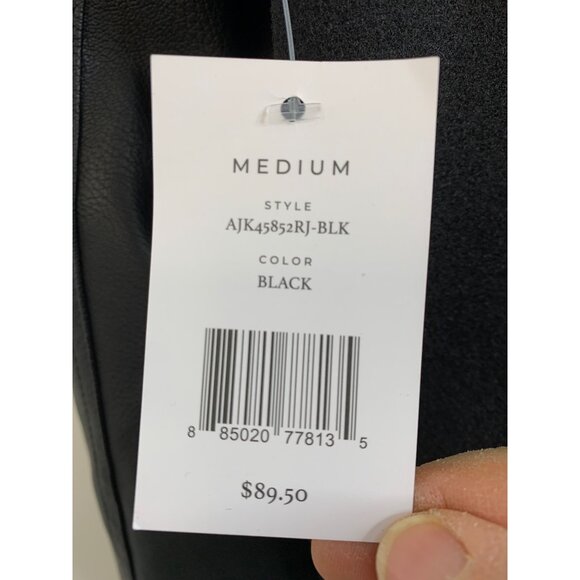 Marc Asher New York Mens Medium Varsity Jacket Black Polyester bomber 8163 - Picture 2 of 8